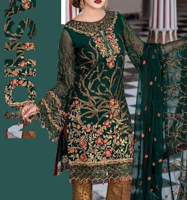 Embroidered Masoori Dress with Jamawar Trouser Price in Pakistan (M011323)  - 2023 Designs, Reviews & Videos