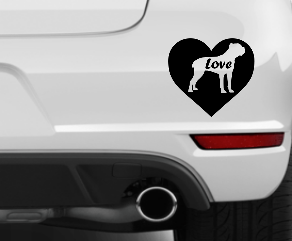 Cane Corso Dog Breed Car Sticker Decal - White Vinyl, Customizable Text, UK Made 2 thumbnail image
