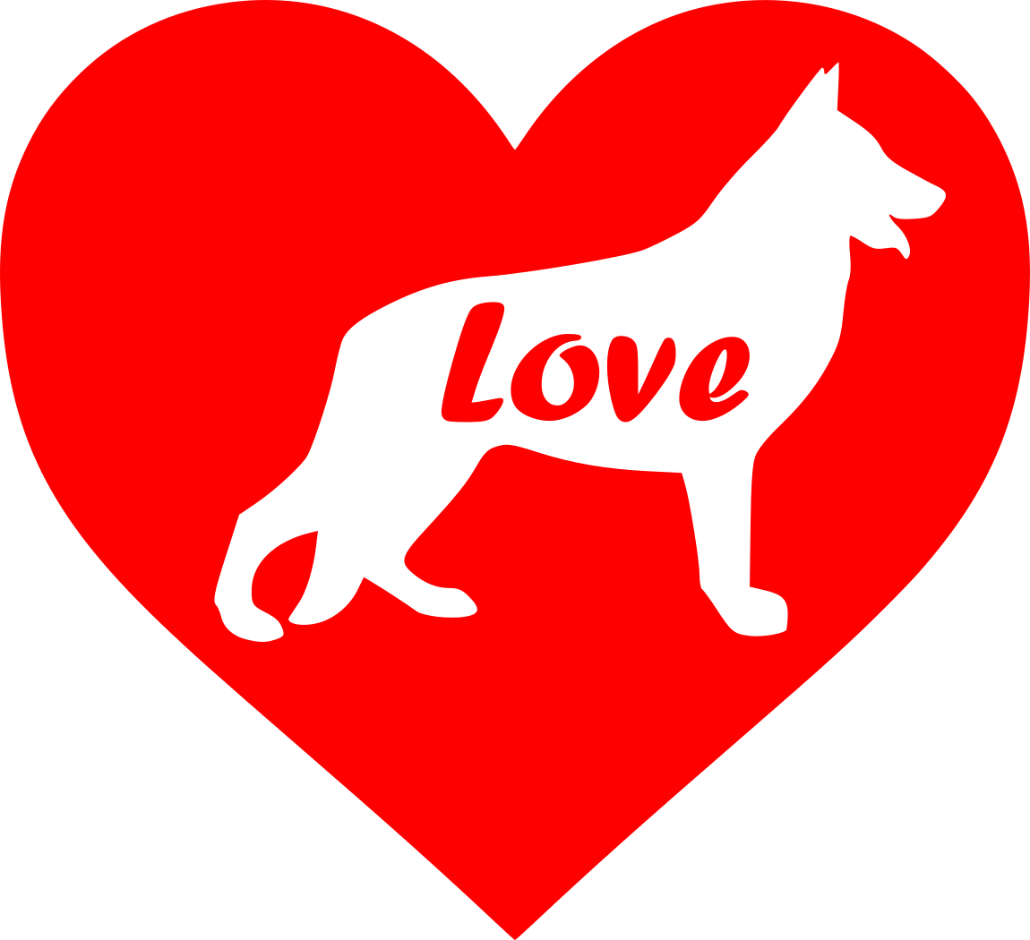 German Sheppard Car Decal Love Heart Dog Puppy Sticker Vinyl Die Cut Price