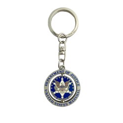 customized-metal-engraved-double-sided-logo-rotating-keychain-business-promotional-item-1